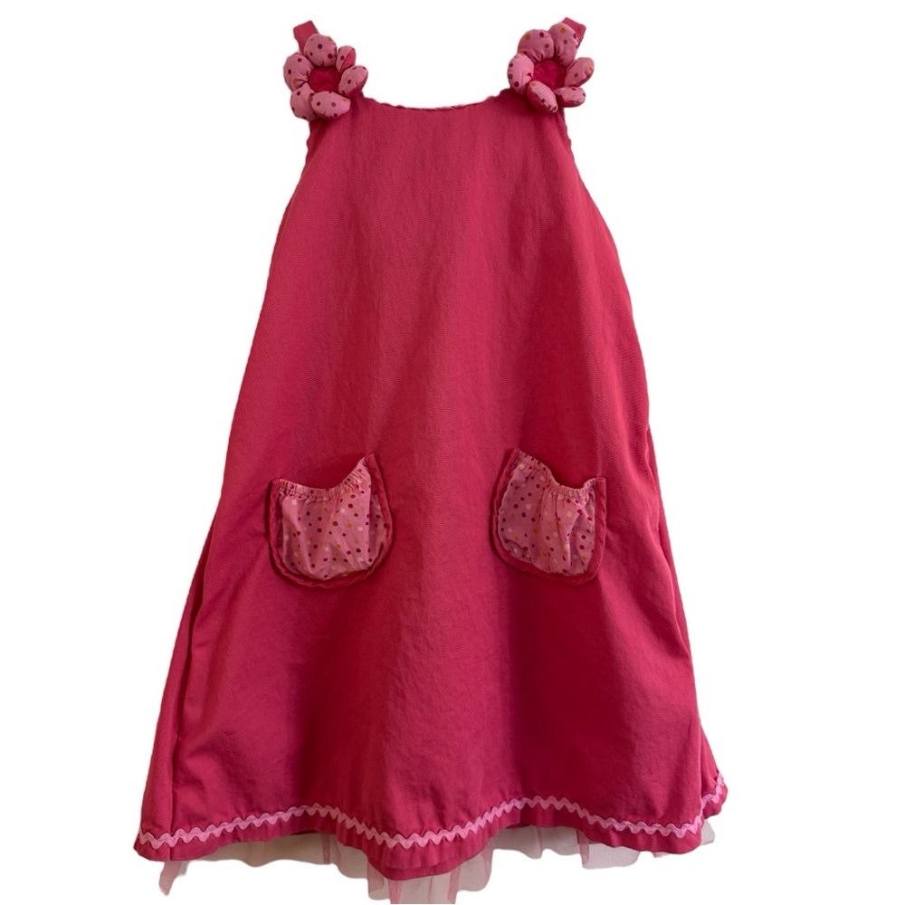 Lola et moi Pink Girls Ruffled Dress with Pocket Details - Size 10!